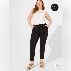 Torrid High Rise Self tie Crepe Pants